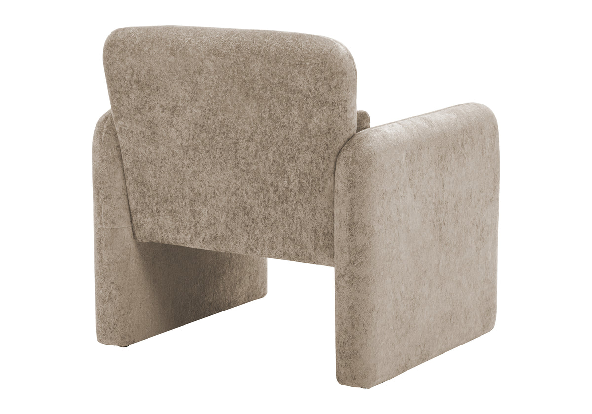 ACCENT CHAIR - 31"H / LIGHT BROWN FABRIC