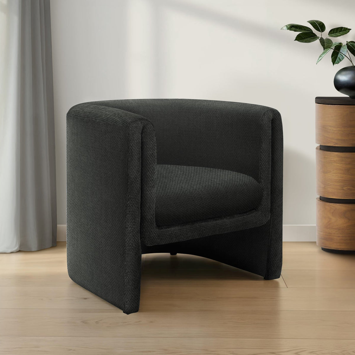 ACCENT CHAIR - 29"H / BLACK FABRIC
