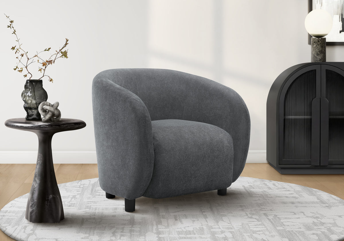 ACCENT CHAIR - 30"H / LIGHT BROWN FABRIC