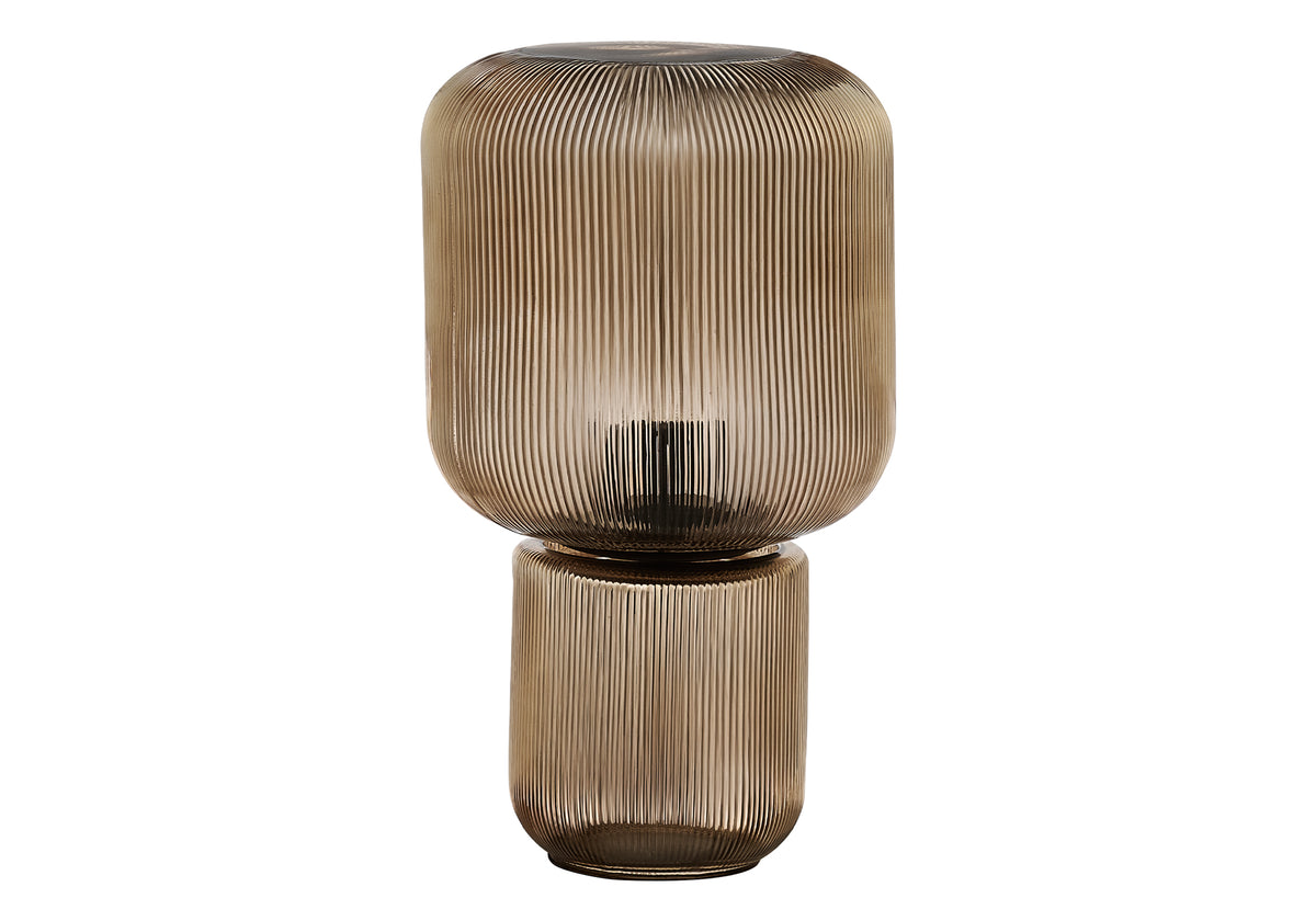 LIGHTING - 15"H TABLE LAMP GOLD GLASS