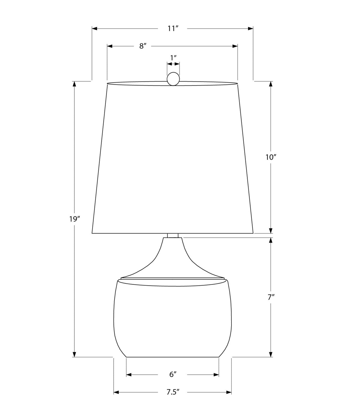 LIGHTING - 19"H TABLE LAMP BEIGE CERAMIC / BEIGE SHADE
