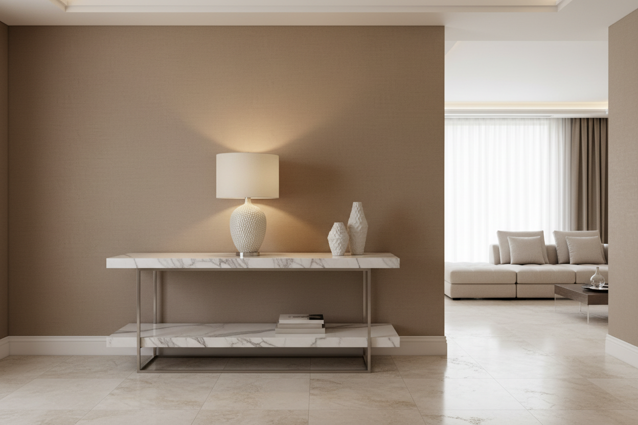 ÉCLAIRAGE - LAMPE DE TABLE 28"H CÉRAMIQUE CRÈME IVOIRE / ABAT-JOUR CRÈME