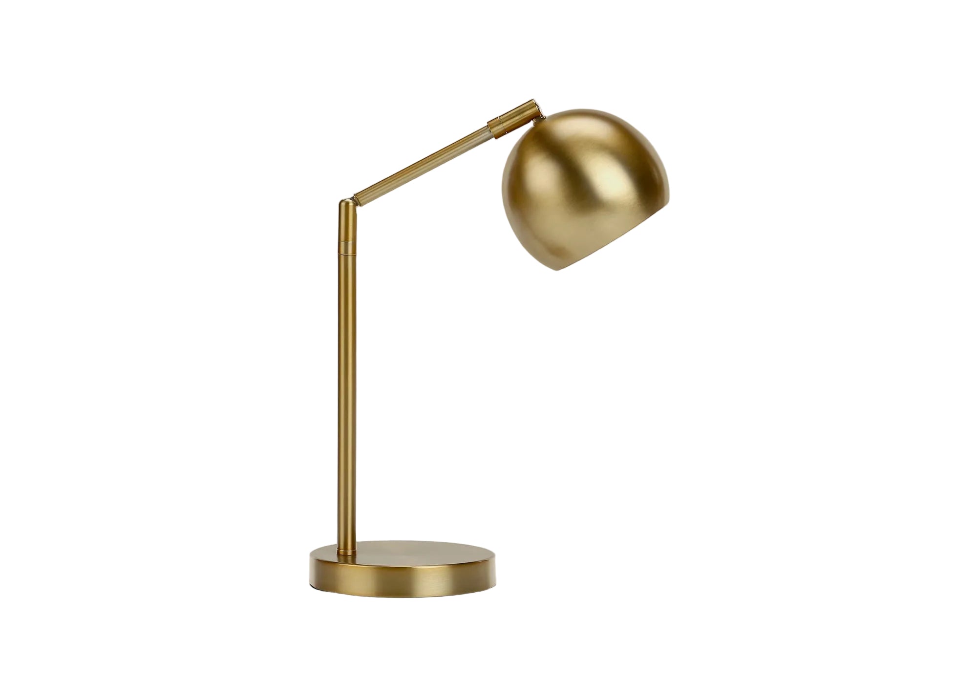 ÉCLAIRAGE - LAMPE DE TABLE 19"H MÉTAL DORÉ ABAT-JOUR DORÉ