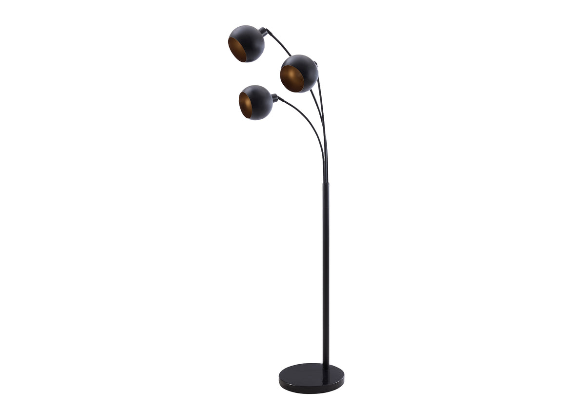 LIGHTING - 71"H FLOOR LAMP BLACK METAL
