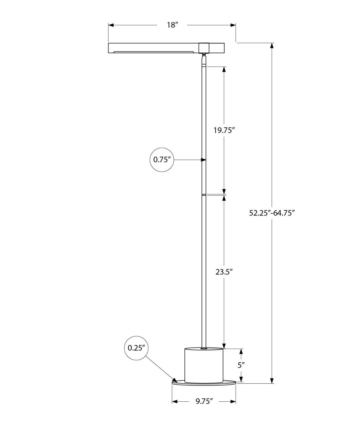 LIGHTING - 65"H FLOOR LAMP ANTIQUE BRASS METAL / WOOD SHADE