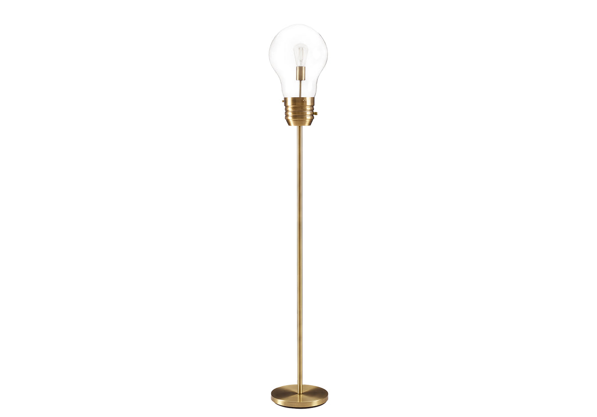 LIGHTING - 71"H FLOOR LAMP ANTIQUE BRASS METAL