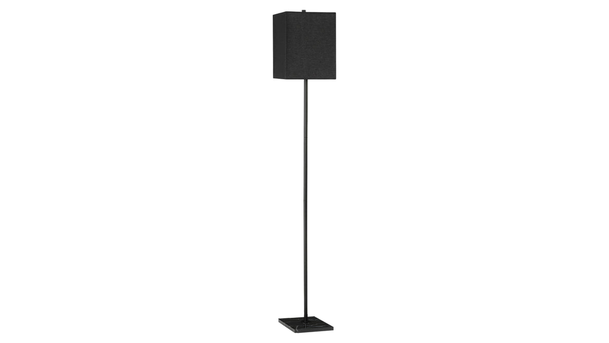 LIGHTING - 62"H FLOOR LAMP BLACK METAL / BLACK SHADE