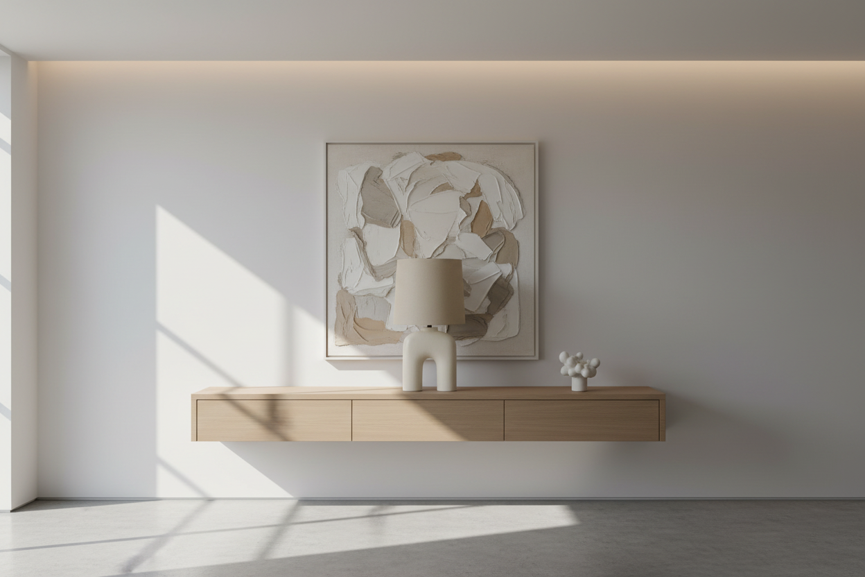 ÉCLAIRAGE - LAMPE DE TABLE 25"H RÉSINE CRÈME ABAT-JOUR BEIGE MODERNE