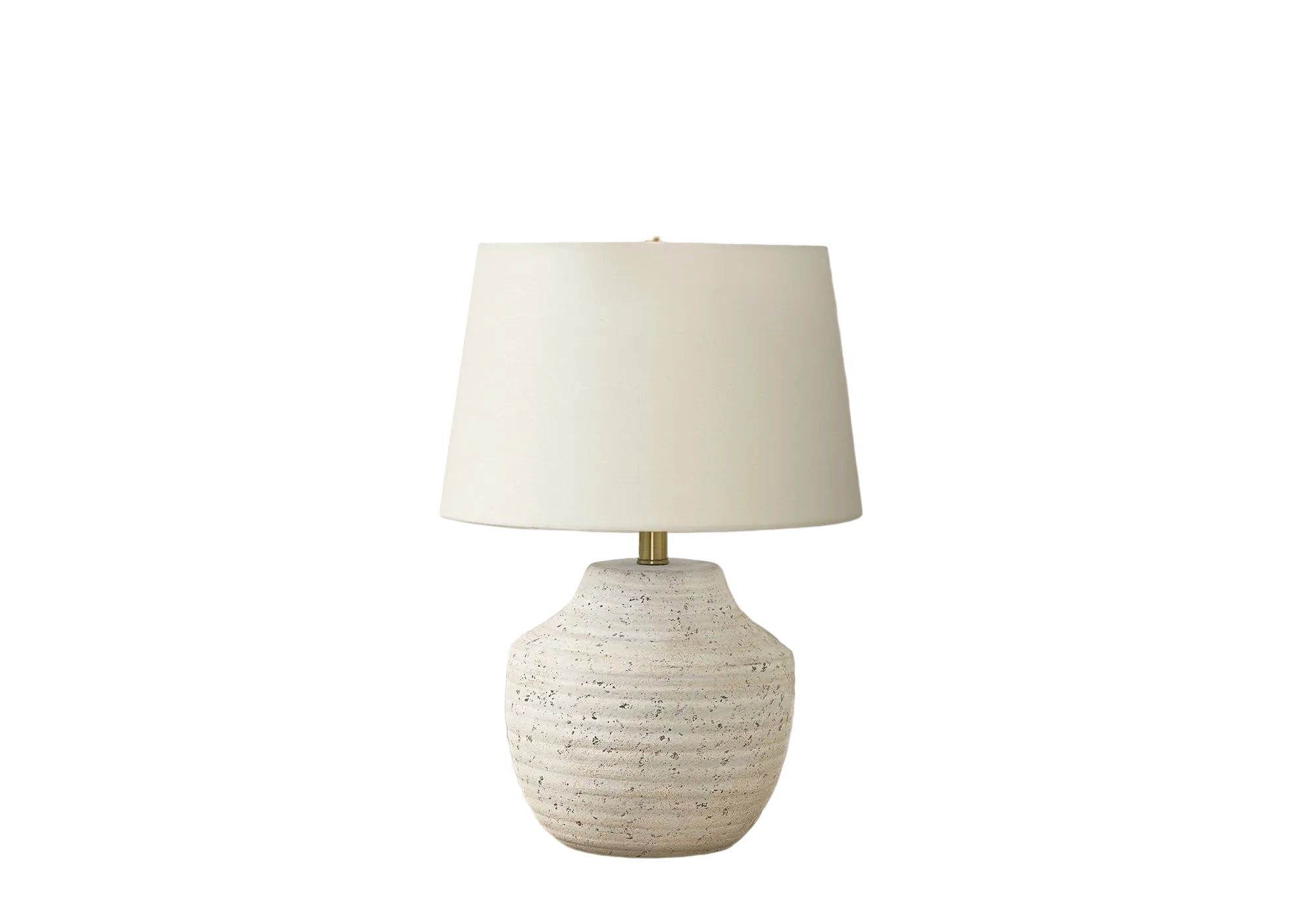LIGHTING - 20"H TABLE LAMP CREAM CONCRETE IVORY / CREAM SHADE MODERN