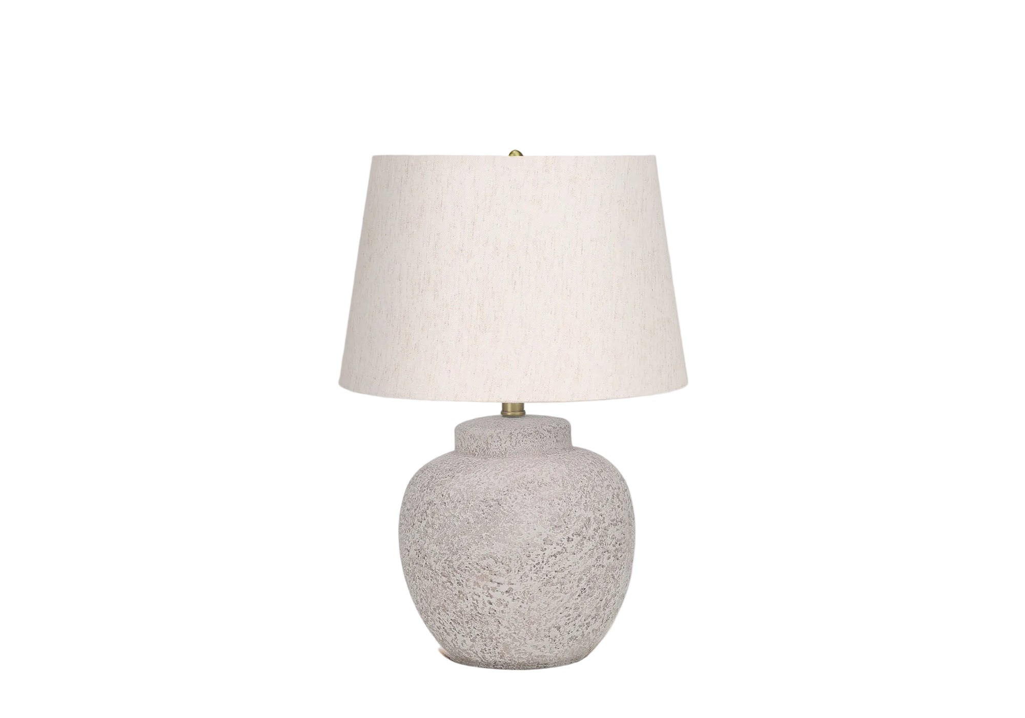 LIGHTING - 22"H TABLE LAMP CREAM CONCRETE IVORY / CREAM SHADE MODERN