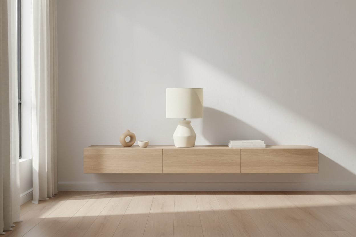 ÉCLAIRAGE - LAMPE DE TABLE 17"H EN CÉRAMIQUE CRÈME IVOIRE / ABAT-JOUR CRÈME MODERNE