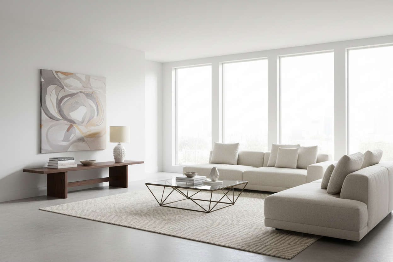 ÉCLAIRAGE - LAMPE DE TABLE 19"H IVOIRE CÉRAMIQUE IVOIRE / ABAT-JOUR CRÈME