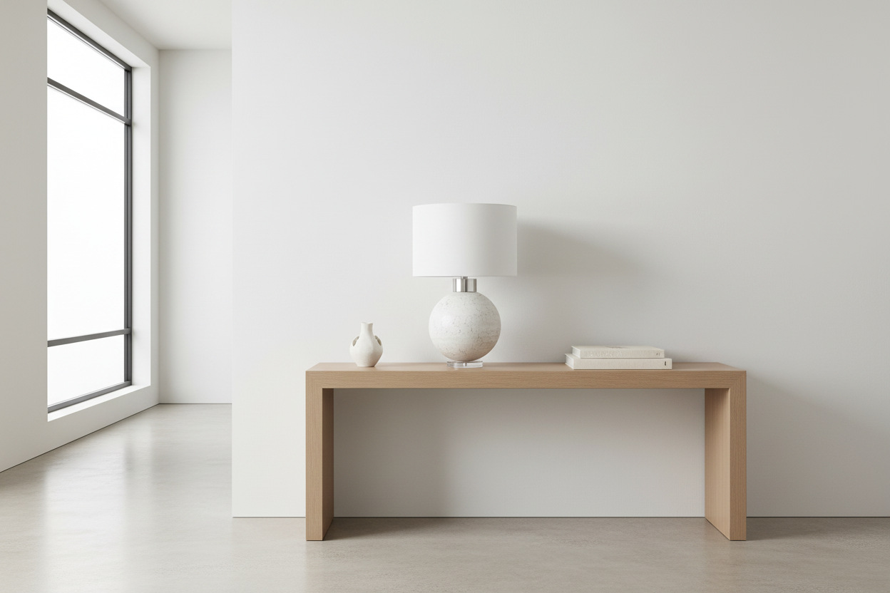 LIGHTING - TABLE LAMP 27"H BEIGE RESIN IVORY / CREAM SHADE