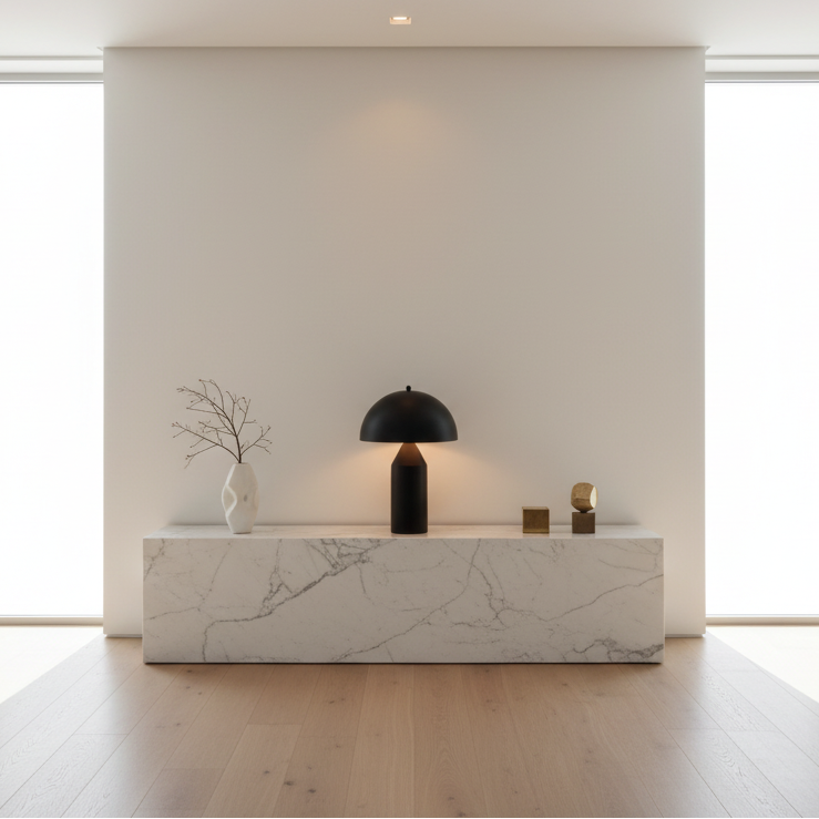 LIGHTING - TABLE LAMP 23"H BLACK METAL