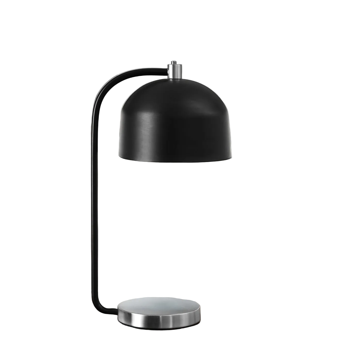 LIGHTING - 18"H TABLE LAMP BLACK METAL SILVER METAL