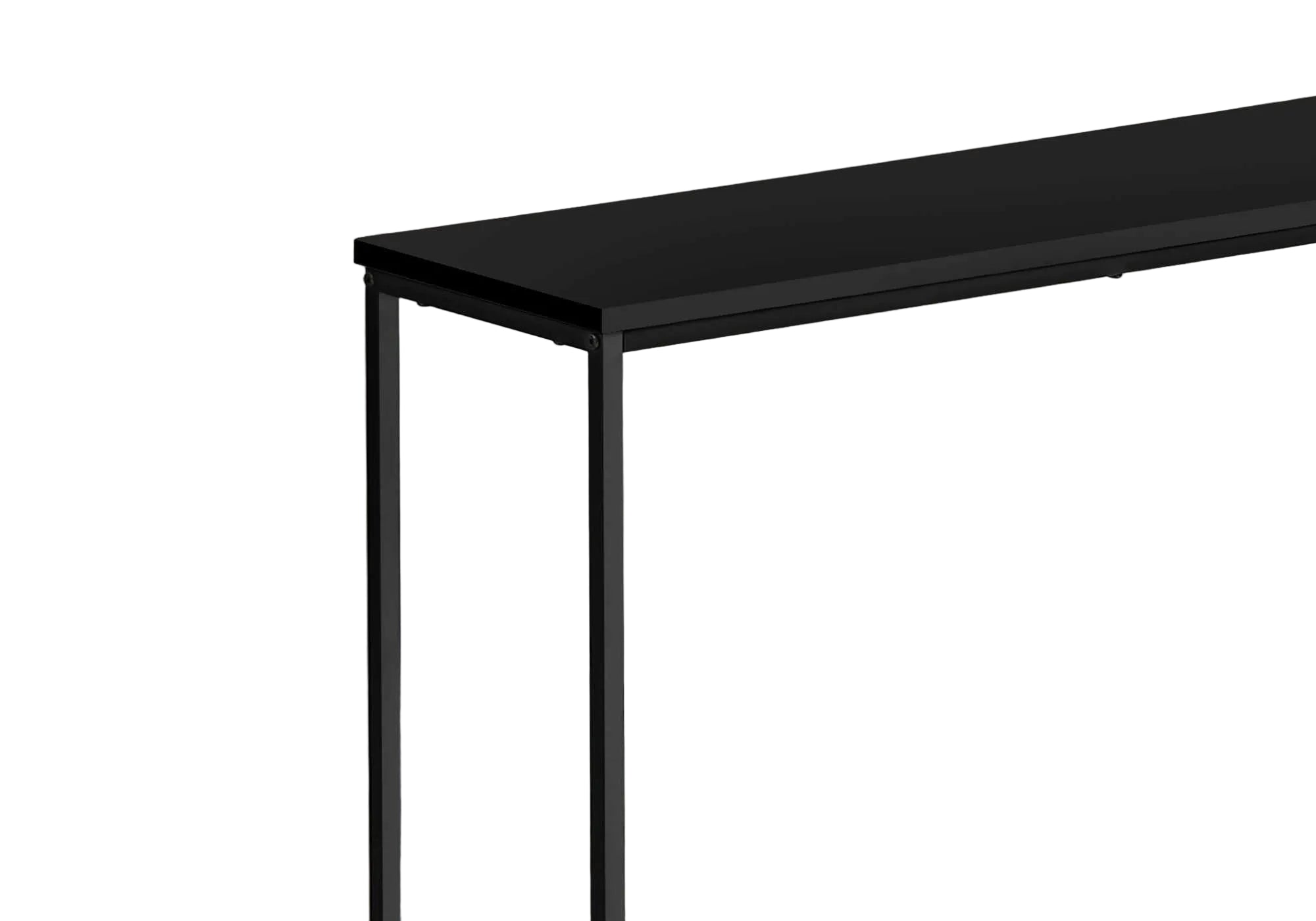 TABLE D'APPOINT - 32"L / NOIR / CONSOLE D'ENTRÉE EN MÉTAL NOIR