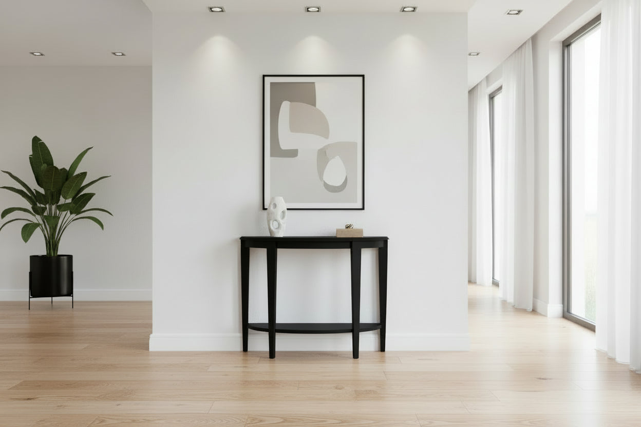 TABLE D'APPOINT - 36"L / CONSOLE D'ENTRÉE NOIRE