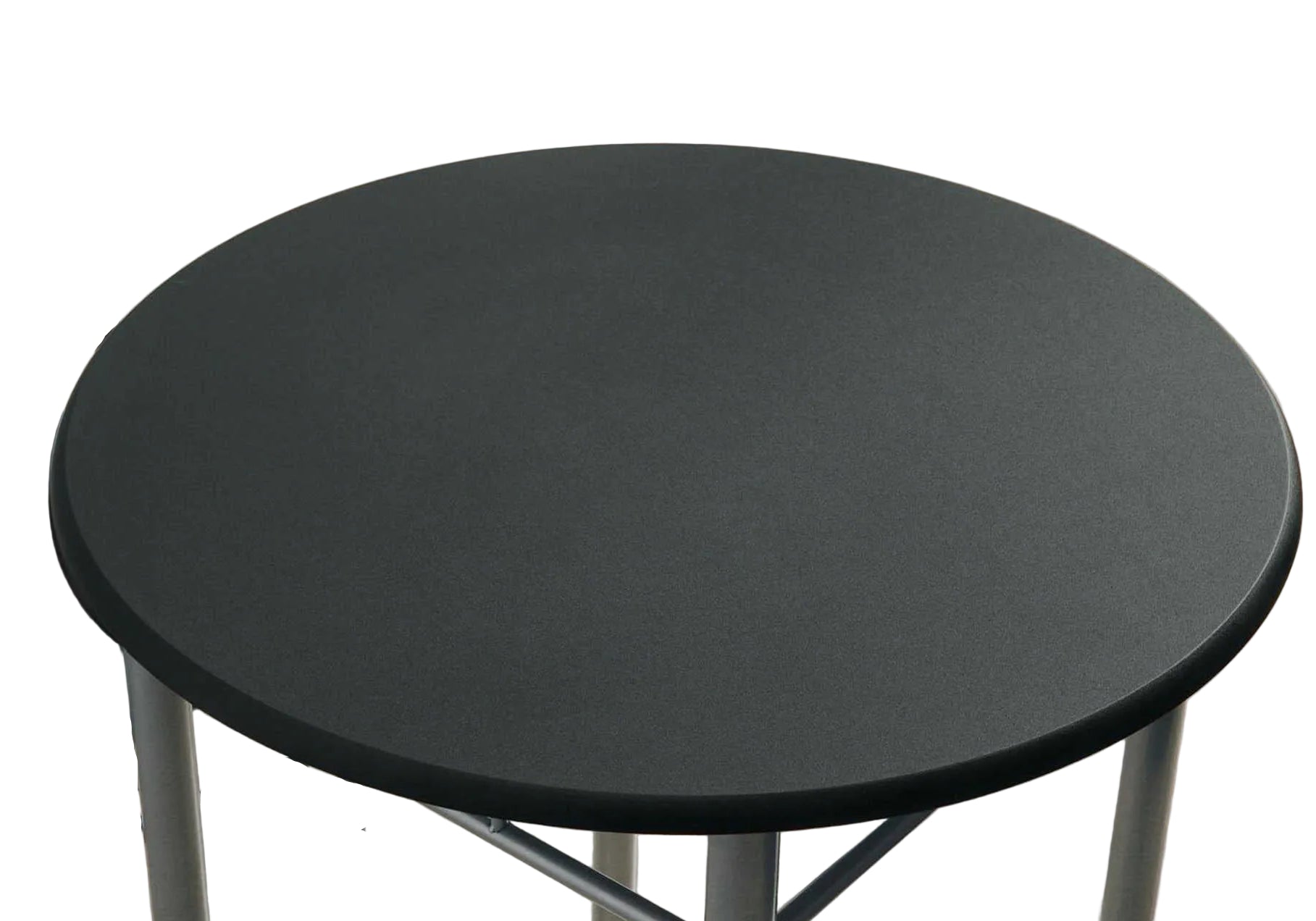 DINING SET - 3PCS SET / BLACK / SILVER METAL