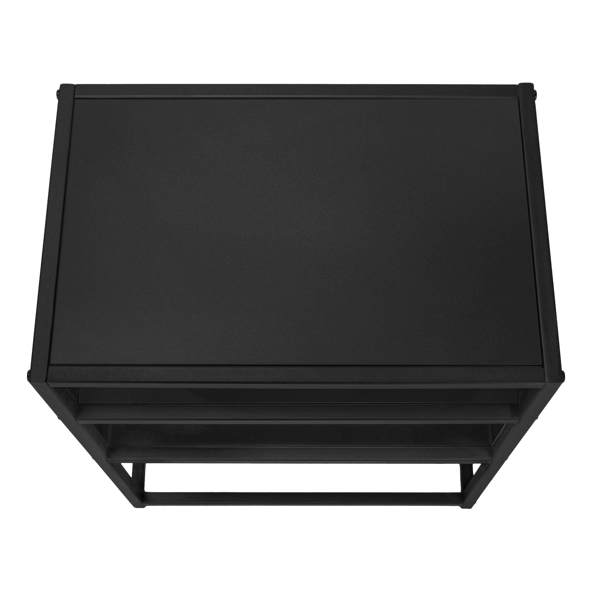 TABLE D'APPOINT - 22"H / NOIR / MÉTAL NOIR