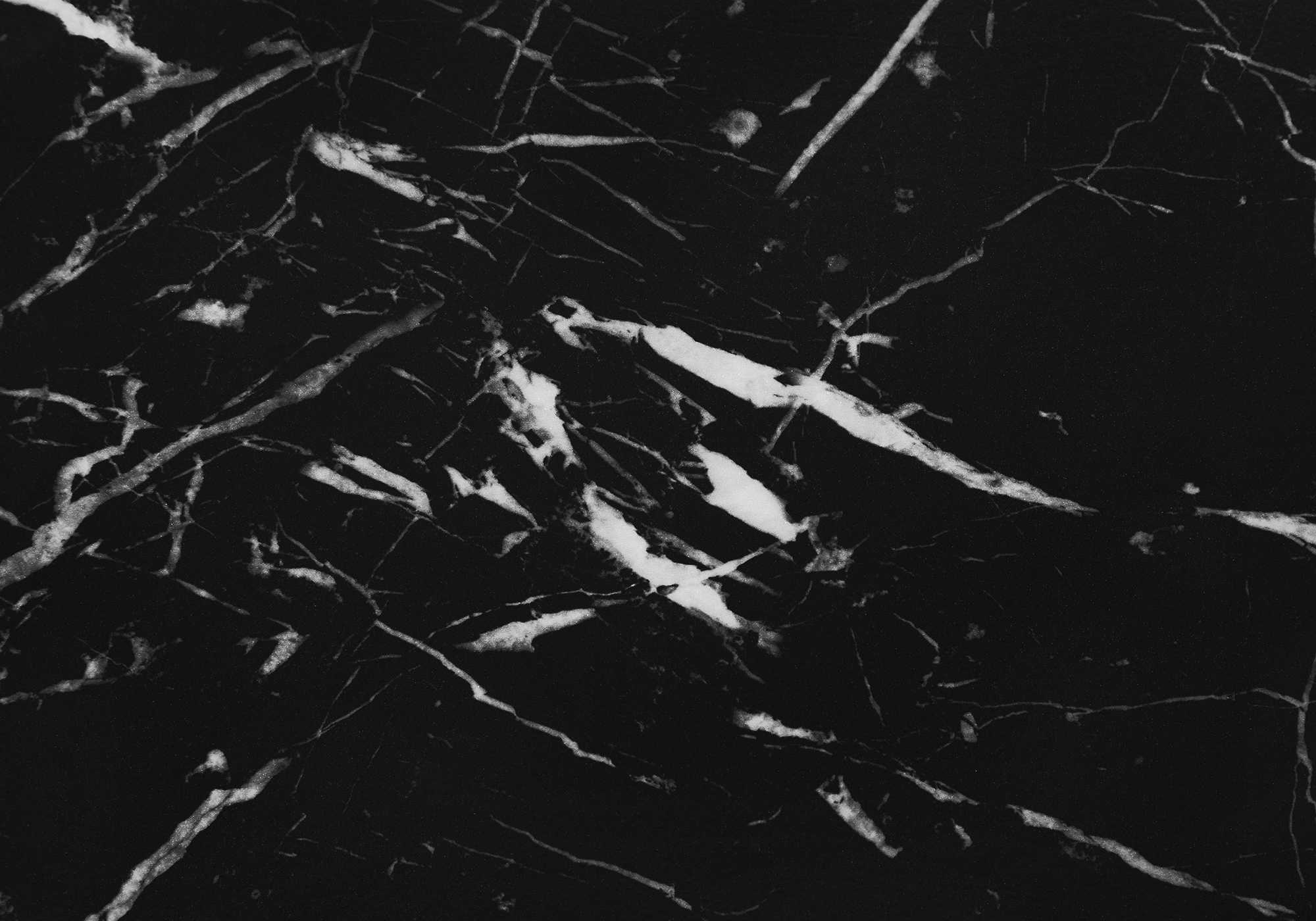 ACCENT TABLE - 48"L / BLACK MARBLE / BLACK METAL CONSOLE