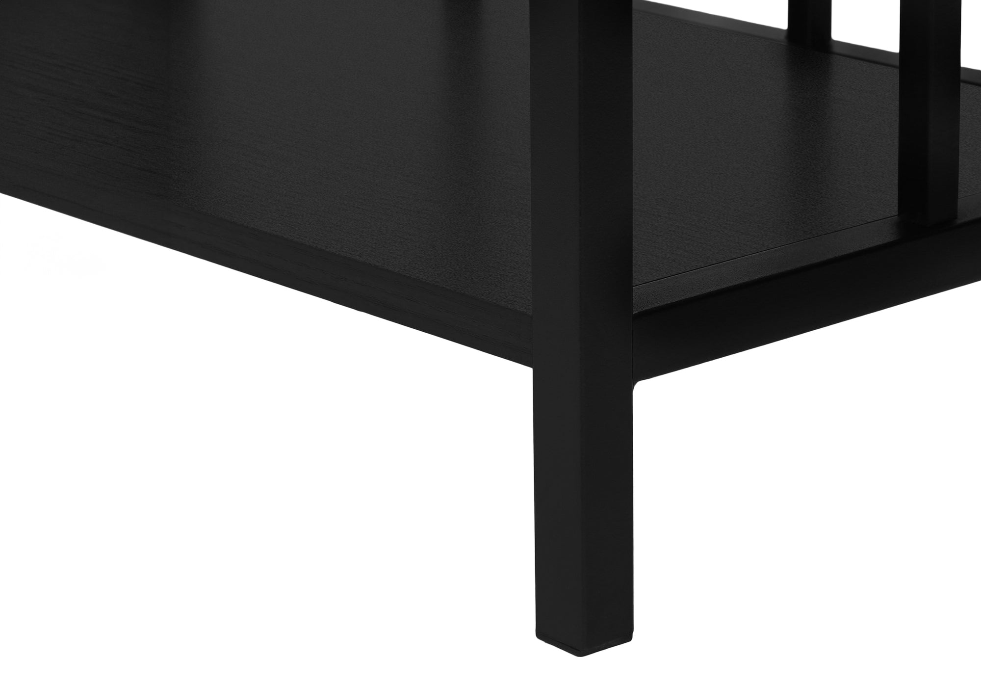 BIBLIOTHÈQUE - 62"H / NOIR / ÉTAGÈRE EN MÉTAL NOIR