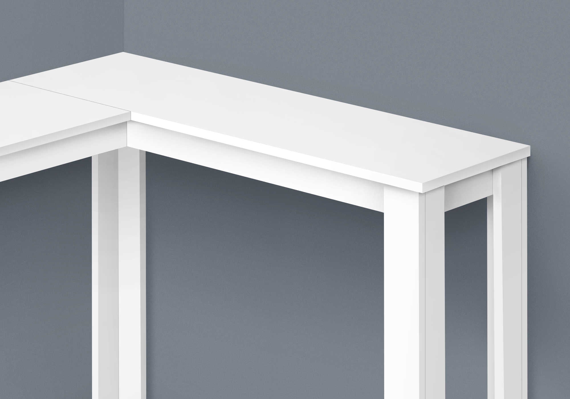 ACCENT TABLE - 36" / WHITE CORNER CONSOLE