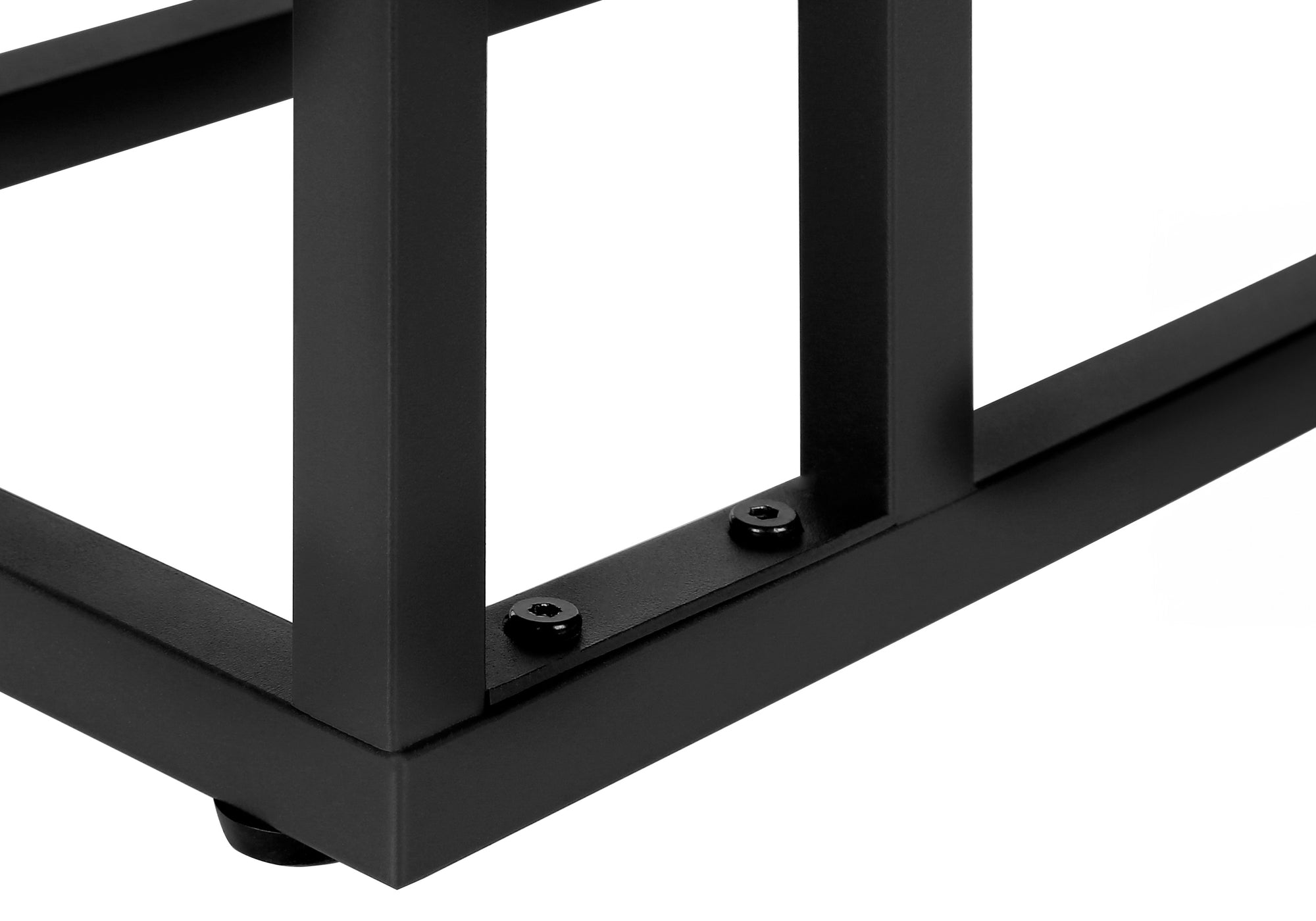 TABLE D'APPOINT - 25"H / ESPRESSO / MÉTAL NOIR