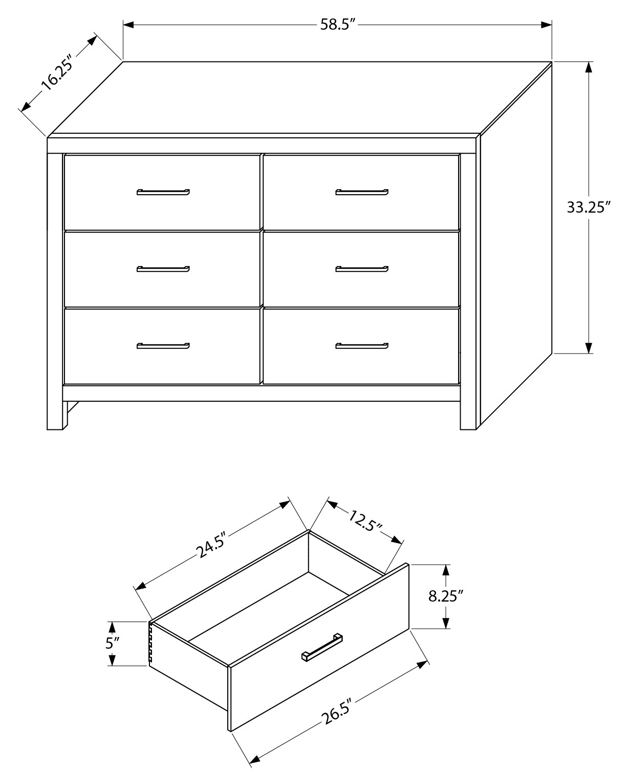 Bedroom Set - Complete Set / Bleached Oak Finish