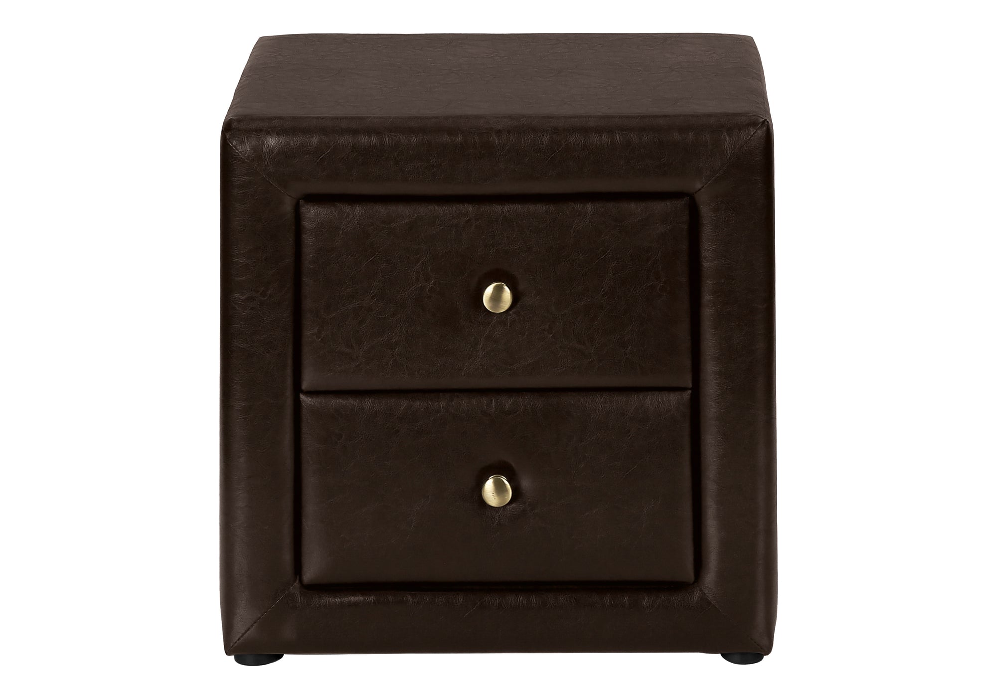 TABLE DE NUIT - 21"H / SIMILI CUIR MARRON