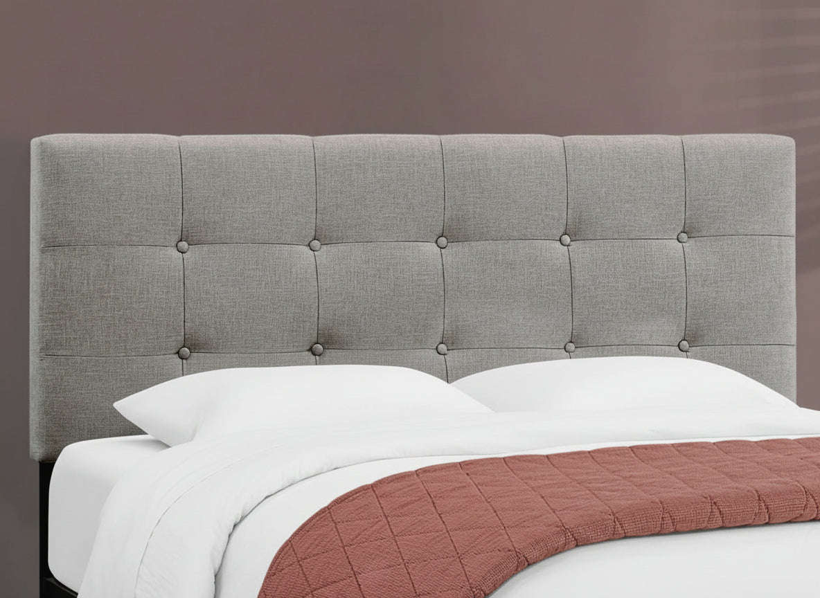 BED - QUEEN SIZE / GREY LINEN