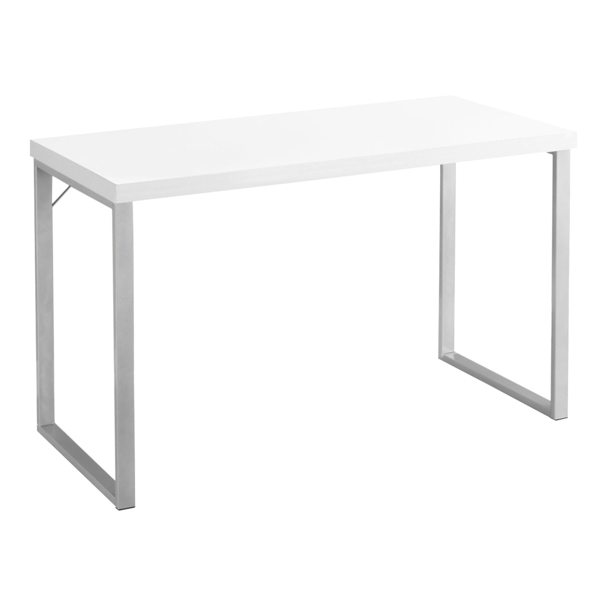 COMPUTER DESK - 48"L / ESPRESSO / SILVER METAL