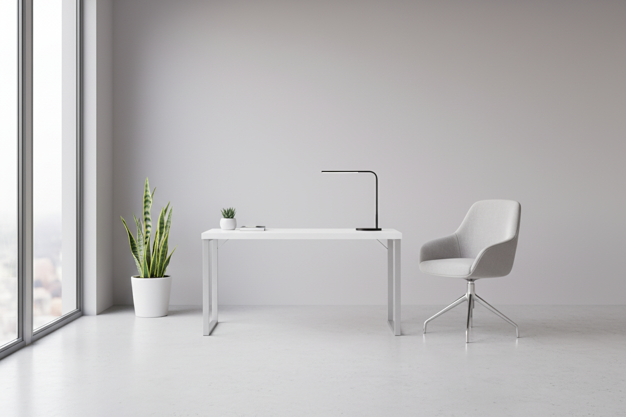 COMPUTER DESK - 48"L / ESPRESSO / SILVER METAL