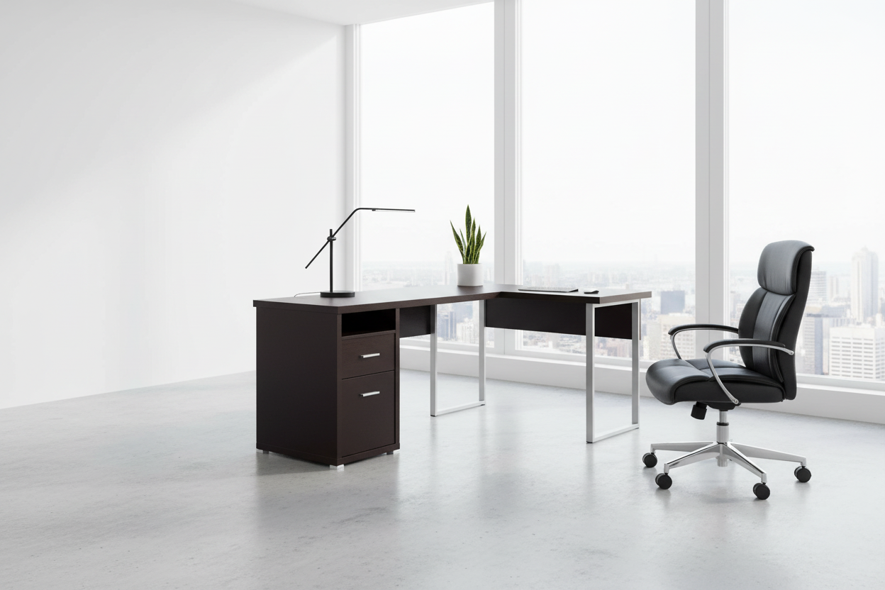 COMPUTER DESK - 42"L / BLACK / BLACK METAL