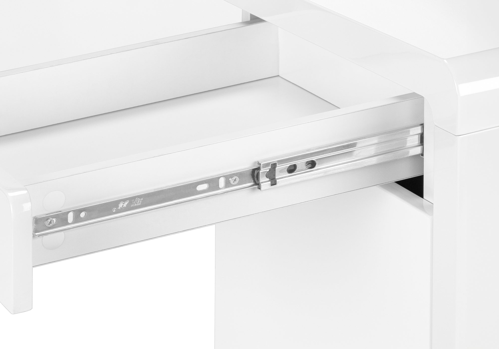 BUREAU D'ORDINATEUR - 72" L / BLANC BRILLANT FACE GAUCHE/DROITE