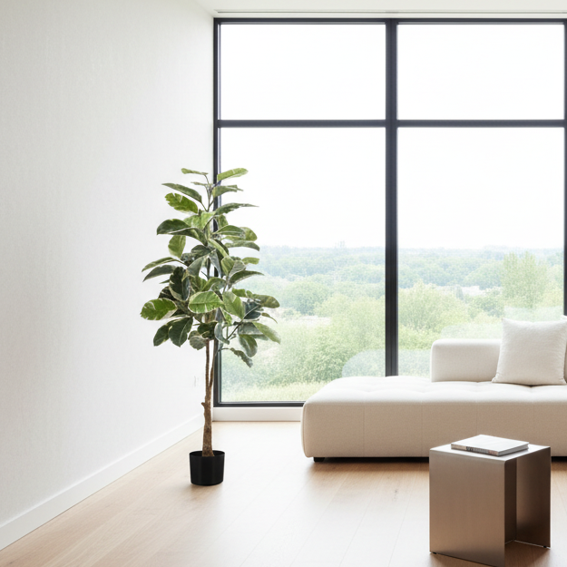 PLANTE ARTIFICIELLE - 52"H / ARBRE À CAOUTCHOUC D'INTÉRIEUR DANS UN POT DE 5"