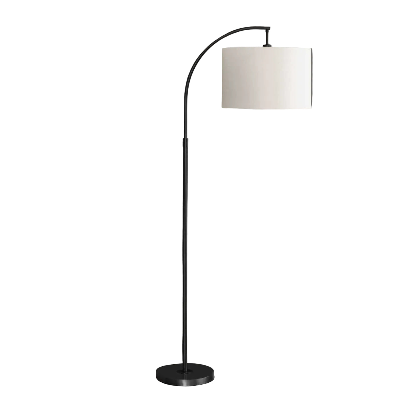 LIGHTING - 65"H ARC FLOOR LAMP BLACK METAL / IVORY