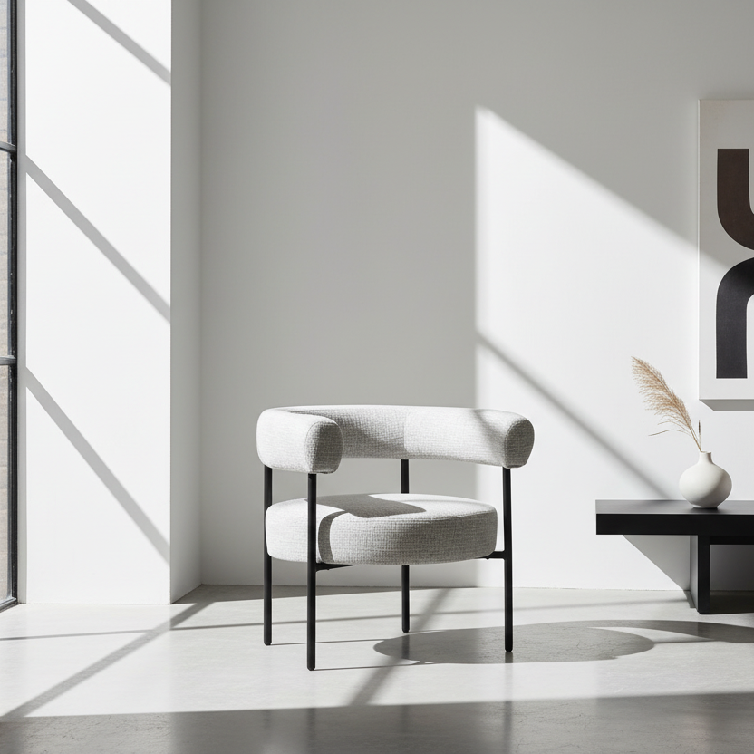 Chaise Mallory GY-AC-76007 Kansas 13 Couleur frêne Pieds noirs brossés