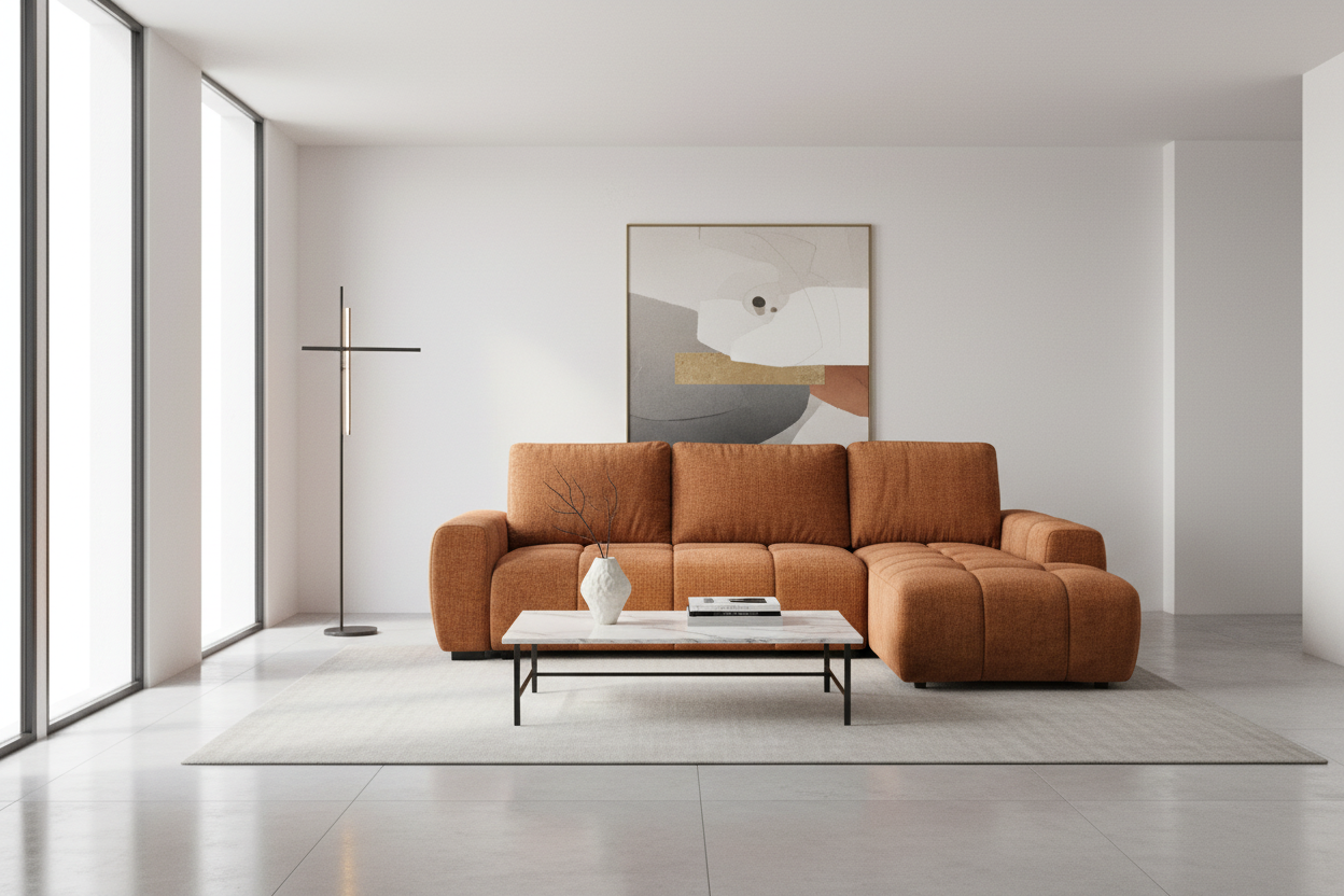 Mia, canapé-lit multimédia orienté vers la droite