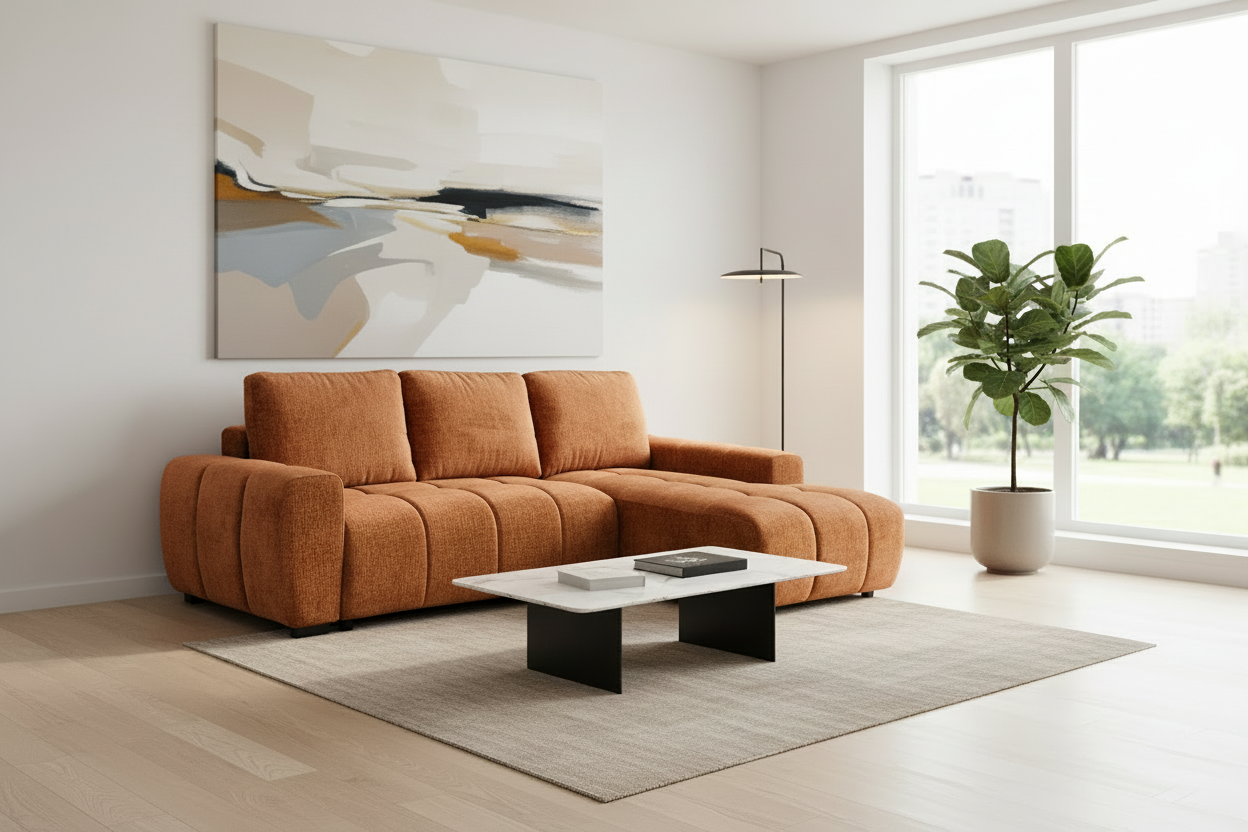 Mia, canapé-lit multimédia orienté vers la droite