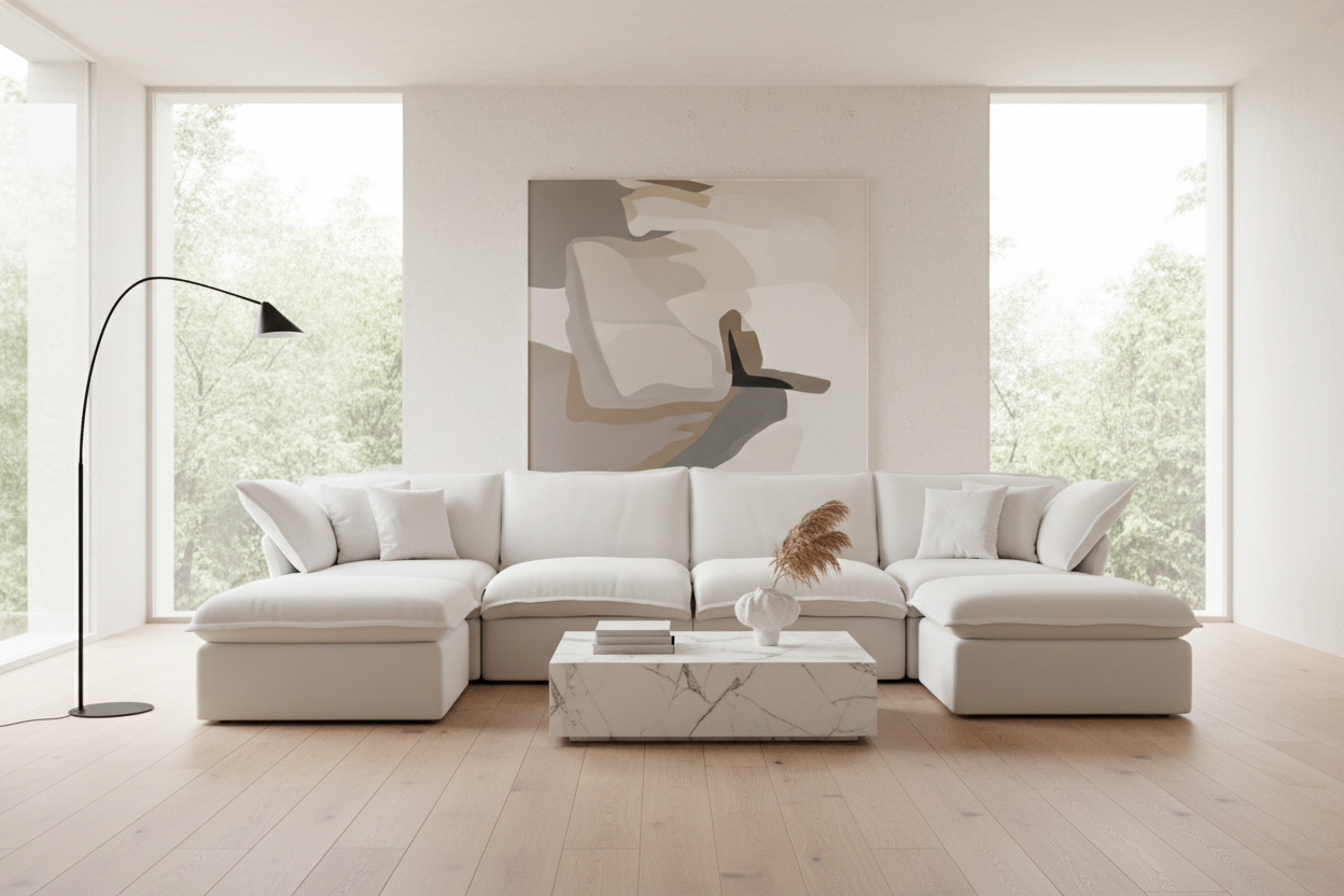 Canapé Sky Classic en lin nuage
