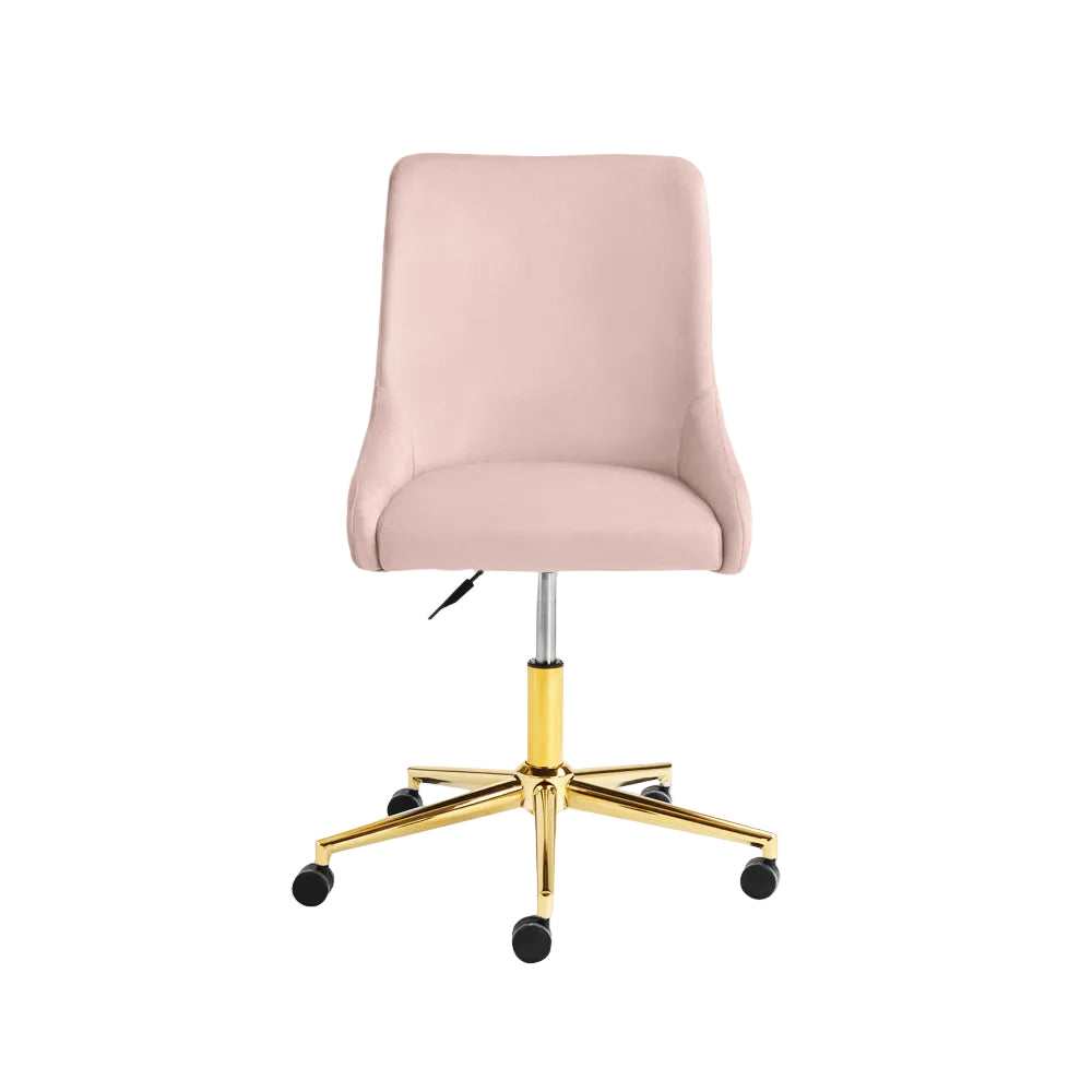 VICTORIA OFFICE CHAIR GY-OC-Z020 Taupe Velvet Gold Legs