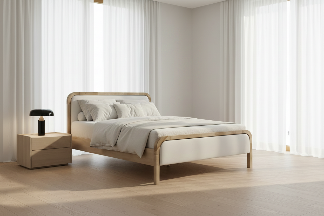 IF-5928 | Modern Upholstered Platform Bed