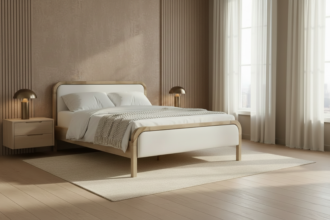 IF-5928 | Modern Upholstered Platform Bed