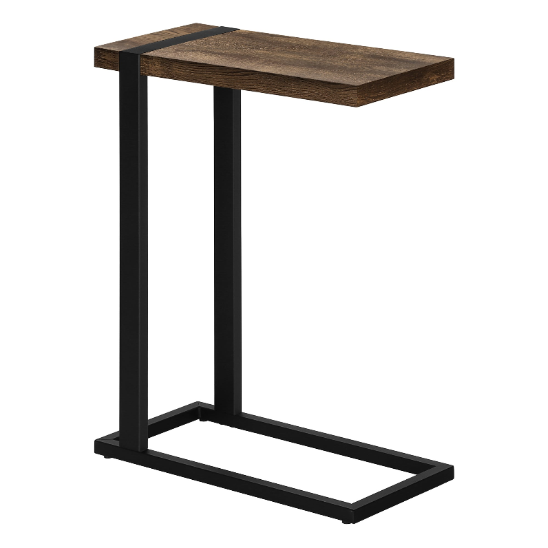 ACCENT TABLE - BROWN RECLAIMED WOOD-LOOK / BLACK METAL