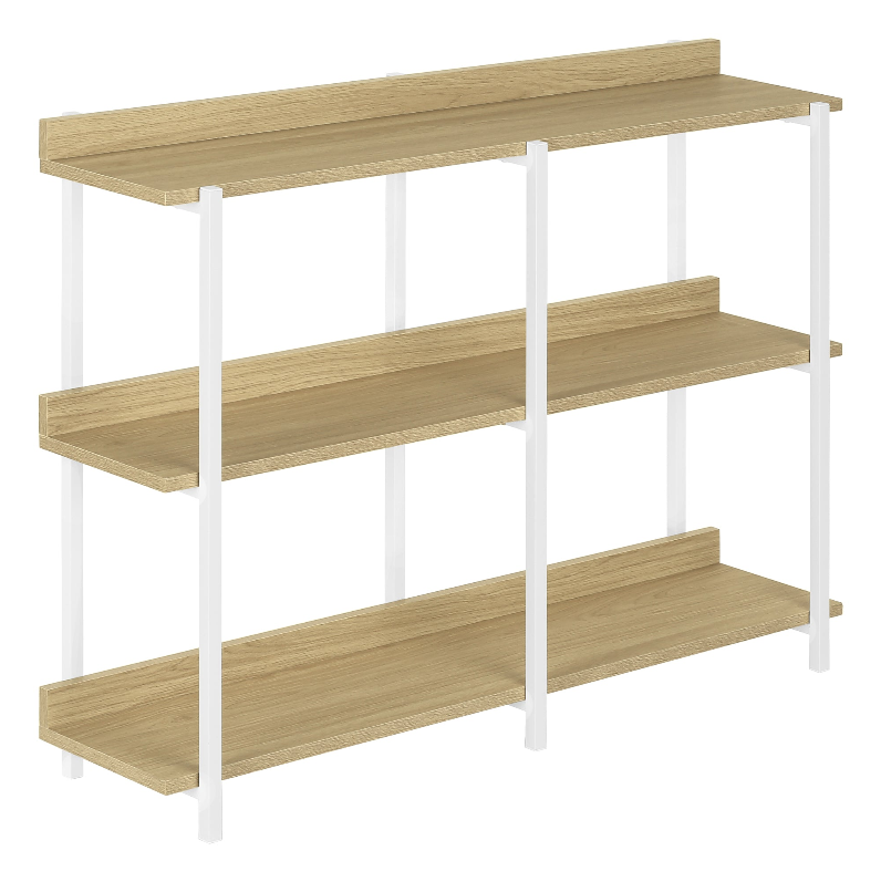 TABLE D'APPOINT - 48"L / ESPRESSO / CONSOLE D'ENTRÉE EN MÉTAL NOIR