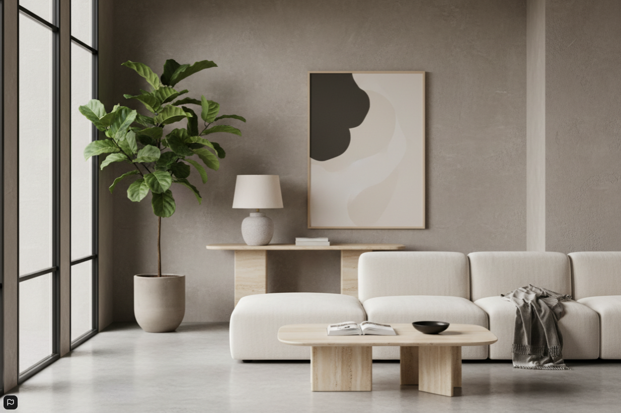 LIGHTING - 22"H TABLE LAMP CREAM CONCRETE IVORY / CREAM SHADE MODERN