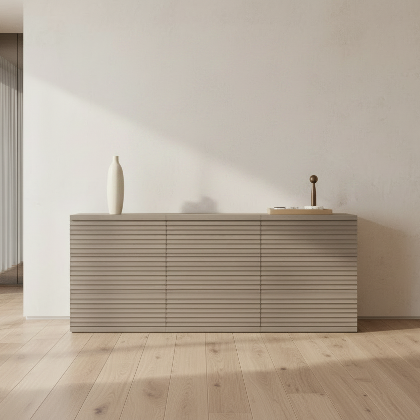 Modern Fluted 3-Drawer Dresser