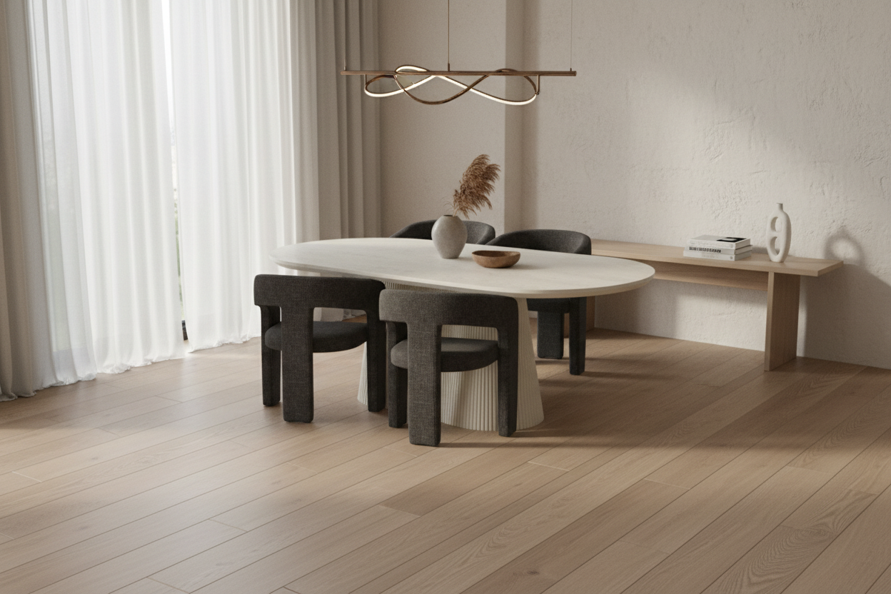 Tovas x Amara Dining Set — Charcoal Chairs