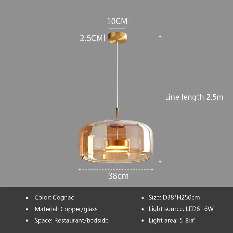 Nordic Glass LED Pendant Light