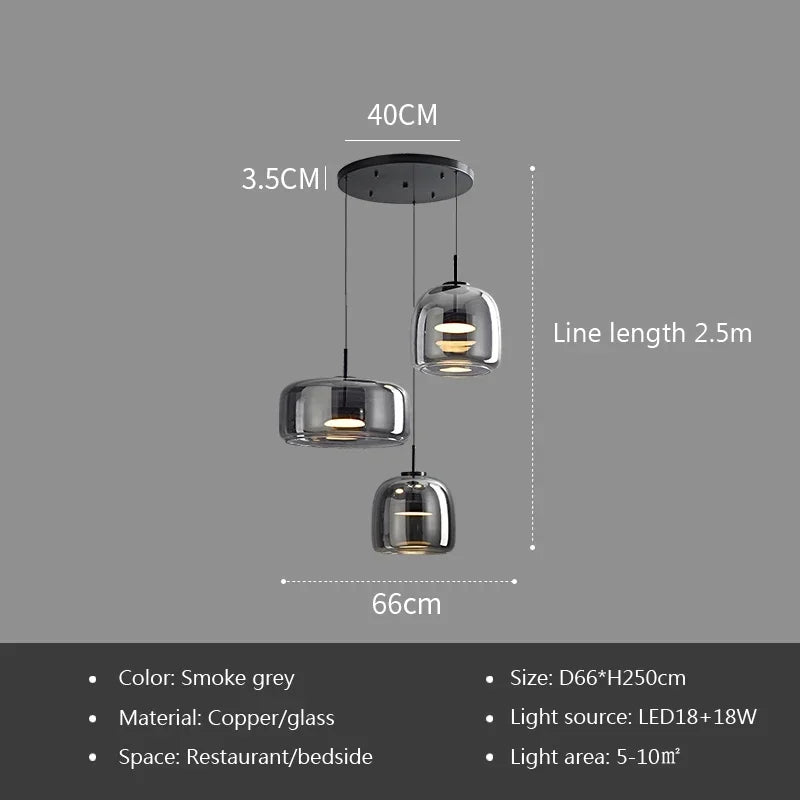 Nordic Glass LED Pendant Light